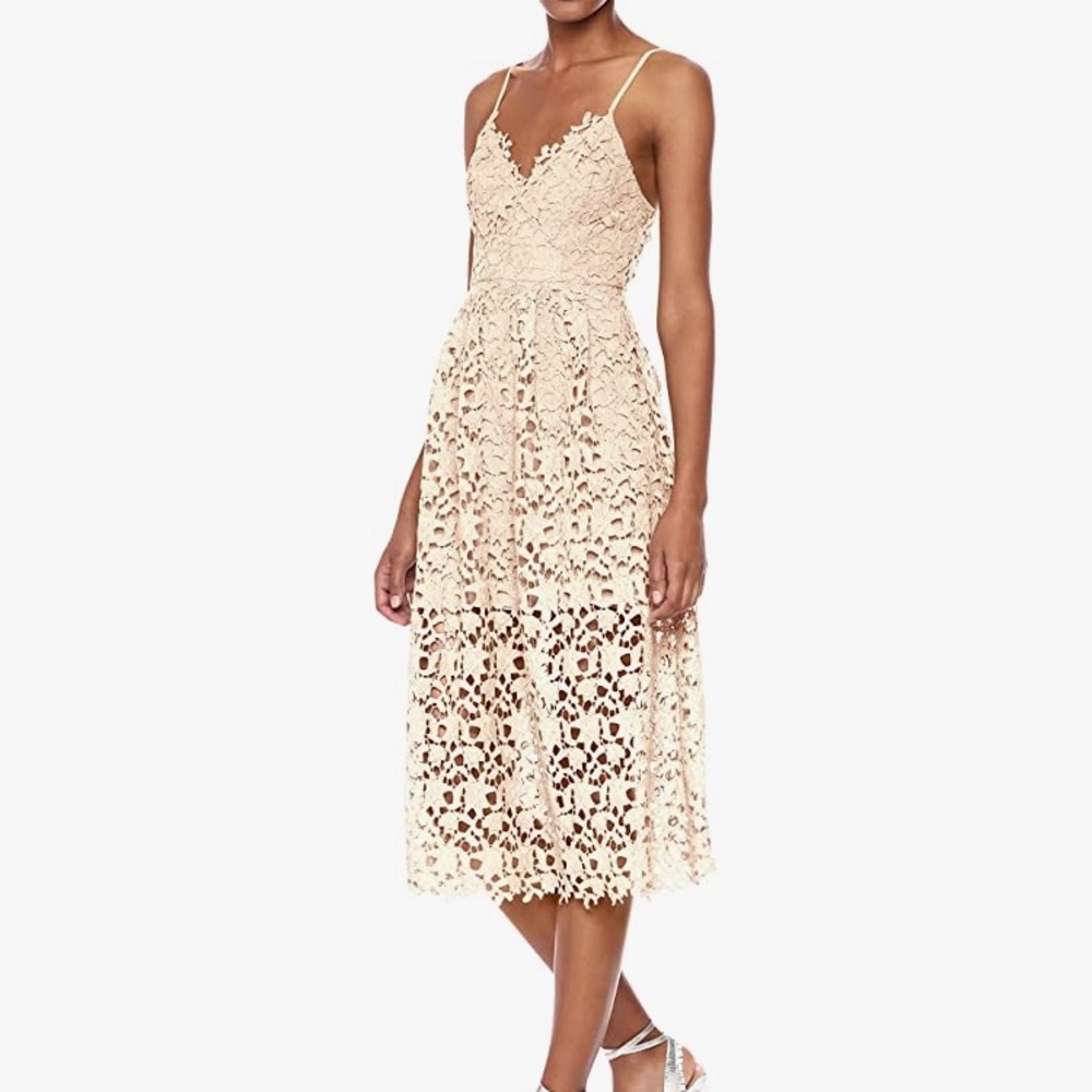 Buttercream Lace Midi ASTR the Label Dress